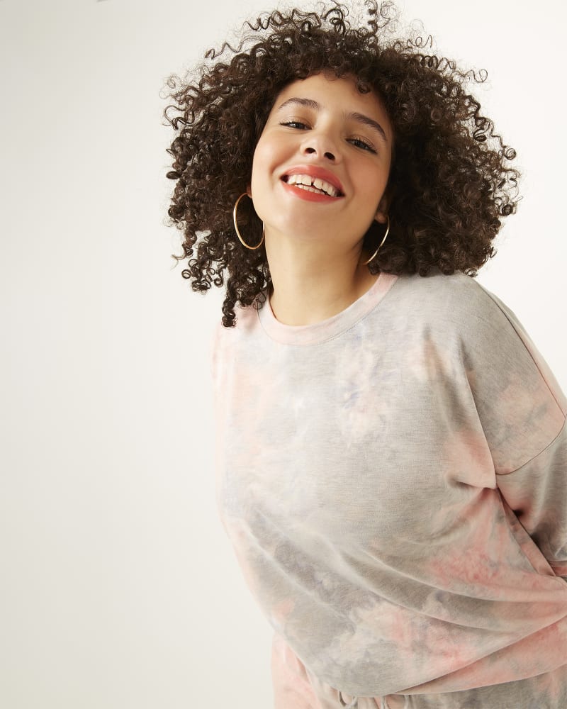 Front of plus size Maude Printed Sweatshirt by Socialite | Dia&Co | dia_product_style_image_id:165008